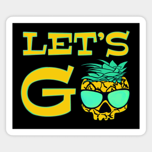 Let's Go - funny surfing quotes Sticker